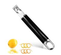 Channel Knife, Triangle Stainless Steel Channel Knife with Hanging Loop Multifunctional Fruit Peeler Lemon Zester Citrus Peeler Fruit Carving Tools for Home Kitchen Bar Restaurant