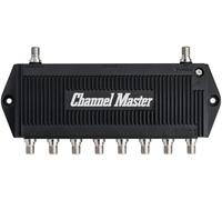 Channel Master TV Antenna Distribution Amplifier, TV Antenna Signal Booster with 8 Outputs for Connecting Antenna TV to Multiple Televisions (CM-3428),Black