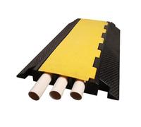 Channel Rubber Cable Protectors, Heavy Duty Cable Ramps for Driveways, Protective Rubber Cord Ramp for Traffic and Speed Bumps