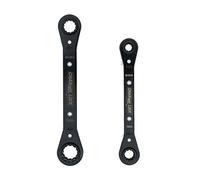 Channellock 841S 8-in-1 SAE 2 Piece Ratcheting Wrench Set | 8 Sizes in 2 Pieces Including 5/16, 3/8, 7/16 ,9/16, 5/8, 11/16, 3/4-Inch | 12 Point Ratchet | Heat Treated for Durability | Made in USA , Black
