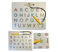 Channie’s Alphabet MagPad - Double-Sided Magnetic Tracing Board for Kids, Uppercase & Lowercase Letter Practice, Multi-Sensory Handwriting Tool for Ages 3+, Reusable, Mess-Free Learning