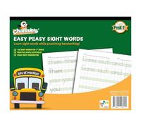 Channie’s Easy Peasy 100 Sight Words Workbook, Practice Printing, Tracing, and Handwriting, 80 Pages Front & Back, 40 Sheets, for Pre-K to 1st Grade, Size 8.5” x 11” Summer School, Summer Bridge