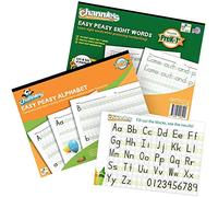 Channie’s Easy Peasy Alphabet & Sight Words Workbooks. 2 Pack. Visual Blocks Improve Neat Writing! Pre-K - 1st, Size 8.5” x 11” Summer School, Summer Bridge
