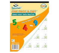 Channie's One Page A Day Single Digit Math Problem Workbook for Prek-1st 50 Pages | Simply Tear Off One Page a Day for Math Repetition | Summer School, Summer Bridge