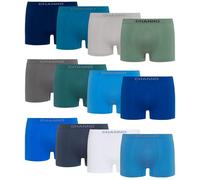 Channo Boys' Fitted Boxer Briefs in Seamless, Soft and Comfortable - Pack of 12, Smooth, 8-10 Years