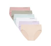 Channo Women's Knickers Seamless Microfiber Underwear Multipack Ladies Full Coverage Midi Briefs Under Pants UK Colorful Plus Size 3XL