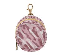 Chanpagne Peach Leopard Print Infants Baby Pacifier Holder Case Portable Wristlet Wallet, Neutral Baby Items case para chupete de