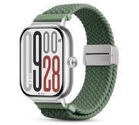 CHANRASI Braided Strap Compatible with Xiaomi Redmi Watch 5/Xiaomi Redmi Watch 4, Adjustable Magnetic Buckle for Xiaomi Mi Band 9 Pro/Xiaomi Mi Band 8 Pro, Elastic Nylon Bracelet, pine green, Xiaomi