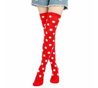 chanstore 3 Pairs - Masquerade Party Decoration Seven Star Ladybug Red and Black Polka Dot Socks, White Dot/Red Socks 1 #, One size