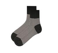 chanstore 5 Pairs - Summer Thin Gentlemen's Business Socks Breathable Men's Geometric Pattern Socks, Houndstooth, 39-43 men's one size fits all