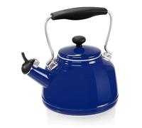 Chantal Tea Kettle, 1.7 QT, Vintage Series, Premium Enamel on Carbon Steel, Whistling, Even Heating & Quick Boil (Cobalt Blue)