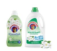 ChanteClair Muschio Bianco Laundry Care Kit, White Musk Concentrated Detergent 1260ml and Fabric Softener 1140ml, 57 Washes