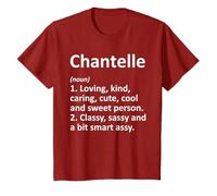 CHANTELLE Definition Personalized Name Funny Birthday Gift T-Shirt