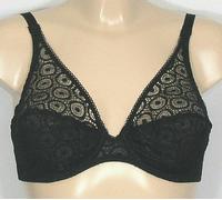 Chantelle Fete Black Lace Underwired Bra Style 1960 Size 40B or 40D