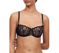 Chantelle Womens 011 Black Fleurs Embroidered Balconette Bra 36d