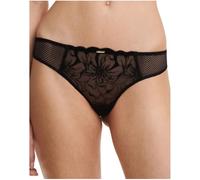 Chantelle Womens Chantelle Fleurs Tanga Embroidered Briefs 011 Black M