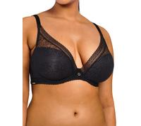Chantelle Womens Black Festivité Lace Plunge T-shirt Bra 34c