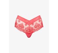 Chantelle Womens Chantelle Champs Elysees Shorty Lace Briefs Sweet Velvet Red L
