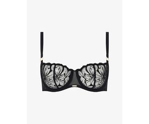 Chantelle Womens Chantelle Fleurs Embroidered Balconette Bra 011 Black 36D