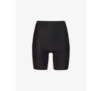 Chantelle Womens Chantelle Soft Stretch Seamless One-Size High-Waisted Mid-Thigh Shorts 011 Black 1Size