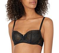 Chantelle Women's Day to Night Lace Unlined Demi Bra Half Cup, Black, 32DD