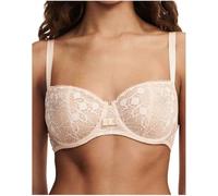 Chantelle Women's Day to Night Lace Unlined Demi Bra Half Cup, Sheer, Nude Rouge, 32D