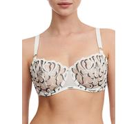 Chantelle Women's Fleurs Half Cup Balcony Bra in White | Size: 32F Chantelle White 32F