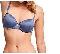 Chantelle Womens Le Marais Memory Foam T-Shirt Bra Size 32F in Storm Blue 53% Nylon, 47% Polyester