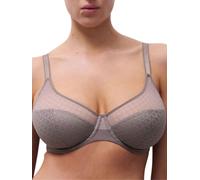 Chantelle Womens Norah Chic Covering Moulded Bra - Grey Polyamide - Size 36D