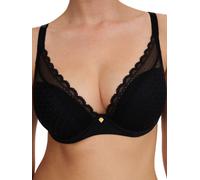 Chantelle Womens Norah Chic Plunge T-Shirt Bra - Black Polyamide - Size 38C