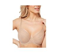 Chantelle Women's Parisian Allure Unlined Plunge Bra, Sheer, Ultra Nude, 34I US