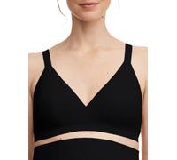 Chantelle Women's Pure Maternity Wrap Front Nursing Bra in Black | Size: 10 Chantelle Black 10