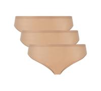 Chantelle Women's Soft Stretch One Size Seamless Thong, Ultra Nude (3-pack), One size