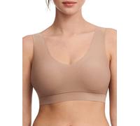 Chantelle Bralette Soft Stretch V-Neck Padded Non-Wired Stretch-Woven Coffee Latte M/L