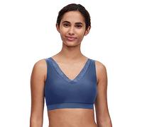 Chantelle Women's, SOFTSTRETCH, Padded bralette lacy neck, Women's invisible lingerie, Ceramic, XS-S