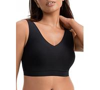 Chantelle Women's Softstretch Padded V-Neck Bralette Bra, Black (2 Pack), XL/XXL (Pack of 2)