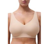 Chantelle Women's Soft Stretch V-Neck Wireless Support Bra Sports, Opaque, Nude Blush, XXL