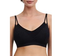 Chantelle Womens Black Soft Stretch Lace-overlay Padded Stretch-woven Bralette Xl/xxl