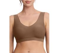 Chantelle Womens SoftStretch V-Neck Jersey Crop Top - Brown Polyamide - Size XL/2XL