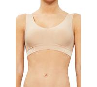 Chantelle Womens SoftStretch V-Neck Jersey Crop Top - Nude Polyamide - Size Medium/Large
