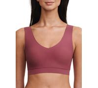 Chantelle Womens SoftStretch V-Neck Jersey Crop Top - Red Polyamide - Size X-Small/Small