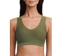 Chantelle Women's SoftStretch V-Neck Padded Crop Top in Green | Size: 8-10 Chantelle Green 8-10