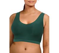 Chantelle Womens SoftStretch V-Neck Jersey Crop Top - Green Polyamide - Size X-Small/Small