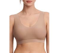 Chantelle Women's SoftStretch V-Neck Padded Crop Top in Nude | Size: 8-10 Chantelle Nude 8-10