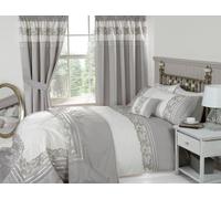 Chantilly Polycotton Duvet Cover Set With Pillowcase Rapport Home Grey Single