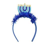 Chanukah Decorative Headgear Simulation, Single candlelight h | Hanukkah Headband Blue Chanukah Headwear Creative Holiday Hair Bands, Decoration Festive Party Supplies Gift