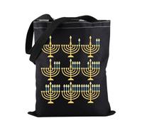Chanukah Jewish Tote Bag Hanukkah Menorah Tote Bag Hanukkah Life Tote Bag Happy Hanukkah Gift (Hanukkah Menorah TOTE)