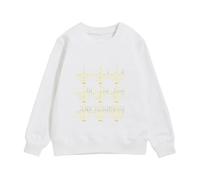 Chanukah Sweatshirt Kids Menorah Print Warm Long Sleeve Crewneck Pullover Soft Boys Girls Jumper for Hanukkah Festivities Everyday Casual Winter Wear (White,18-24 Months)