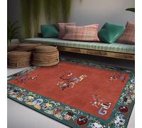 Chanxiang666 Big Area Floor Rug washable Rugs 120x170cm Classic Chinese style rust red For Bedroom Living Room or Any Indoor Space 120x170cm