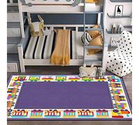Chanxiang666 Big Area Floor Rug washable Rugs 120x170cm The cartoon train has a blue border. For Bedroom Living Room or Any Indoor Space 120x170cm